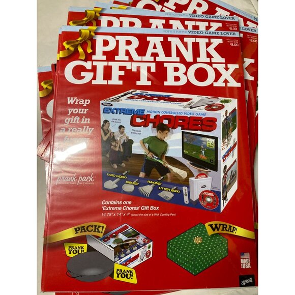 Prank Pack Extreme Chores Video Game Gift Box Fun Gag Gift Packaging Lot 13 New - Picture 2 of 4